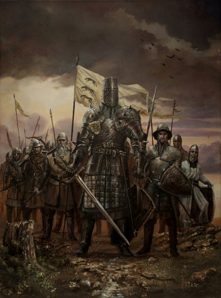 The mountain stands in front of the Stark and Baratheon army as they prepare to sack King's Landing.